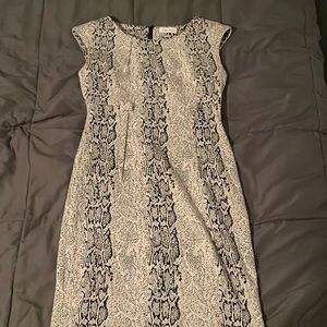 Calvin Klein black and white snake print dress
